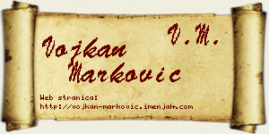 Vojkan Marković vizit kartica